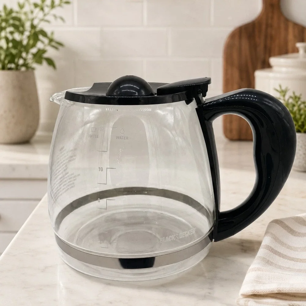 Black & Decker 12-Cup Replacement Carafe GC3000B Black Lid Duralife Coffee Pot